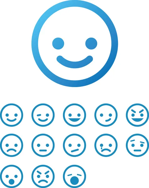 Vector Smile Icon Set — Stock Vector