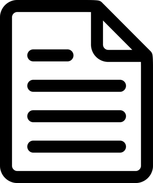 Vektor text dokument ikon symbol — Stock vektor