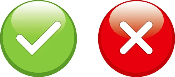 Evet ya da Hayır simgeler vektör