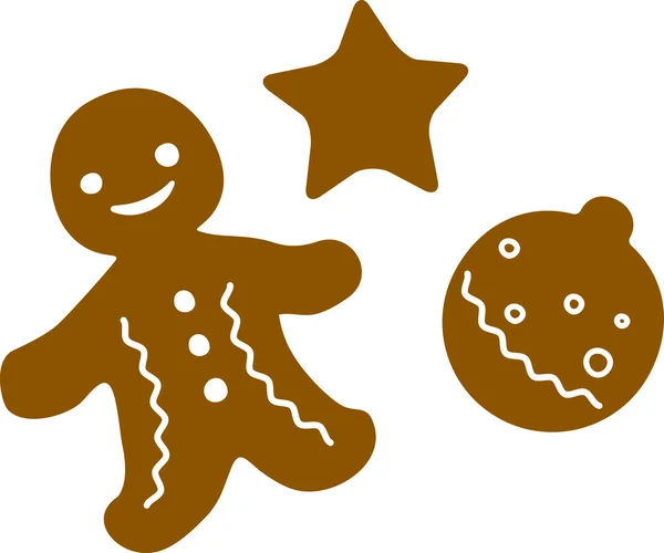 Vector christmas cookie pictogram symbool set Vectorbeelden