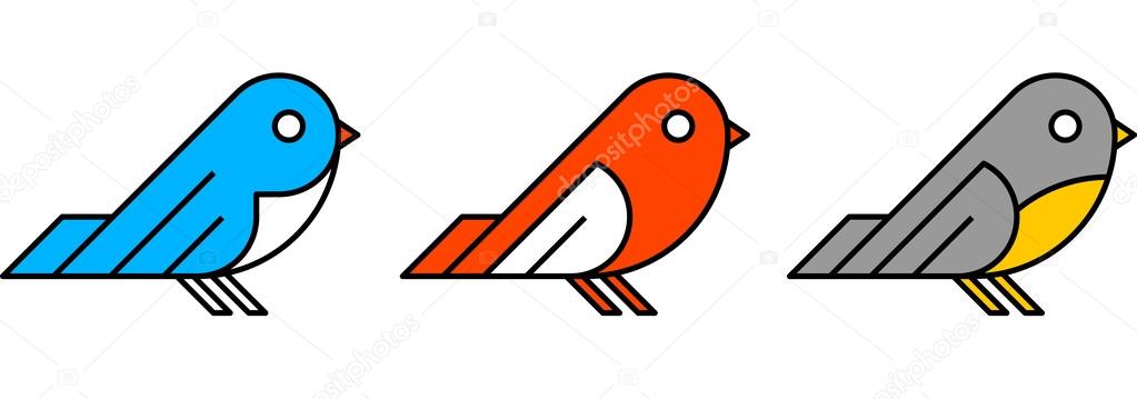 Vector Bird Icon Symbol