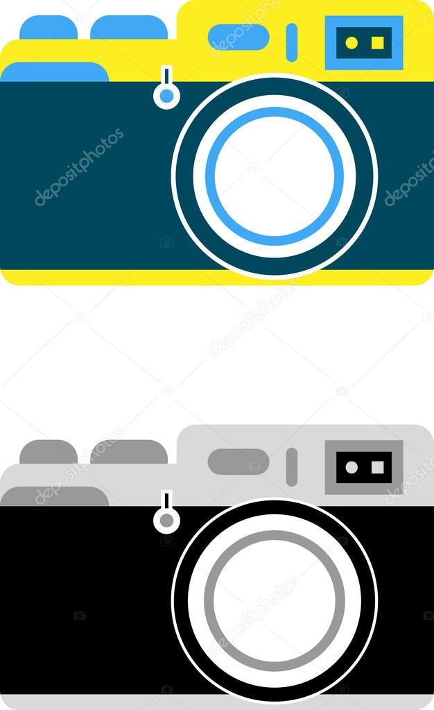 Vector Photo Camera Icon Symbol Illustration Set