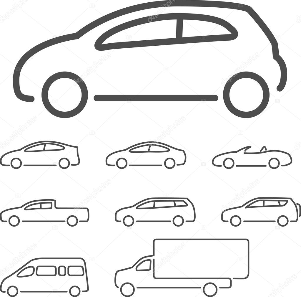 Zestaw ikon samochód wektor — Grafika wektorowa 