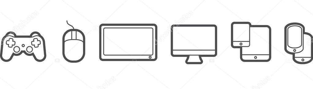 Vector Multimedia Devices Icon Set
