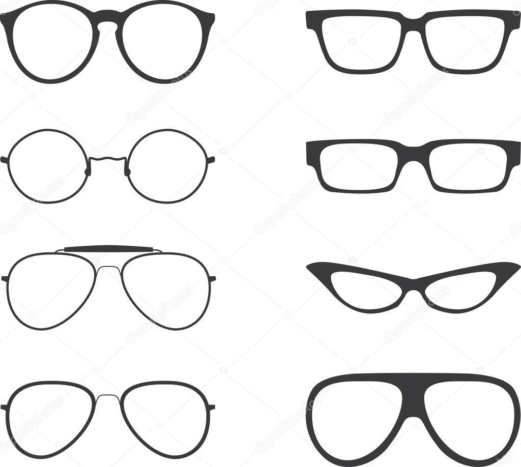 Vector Glasses Shapes Set
