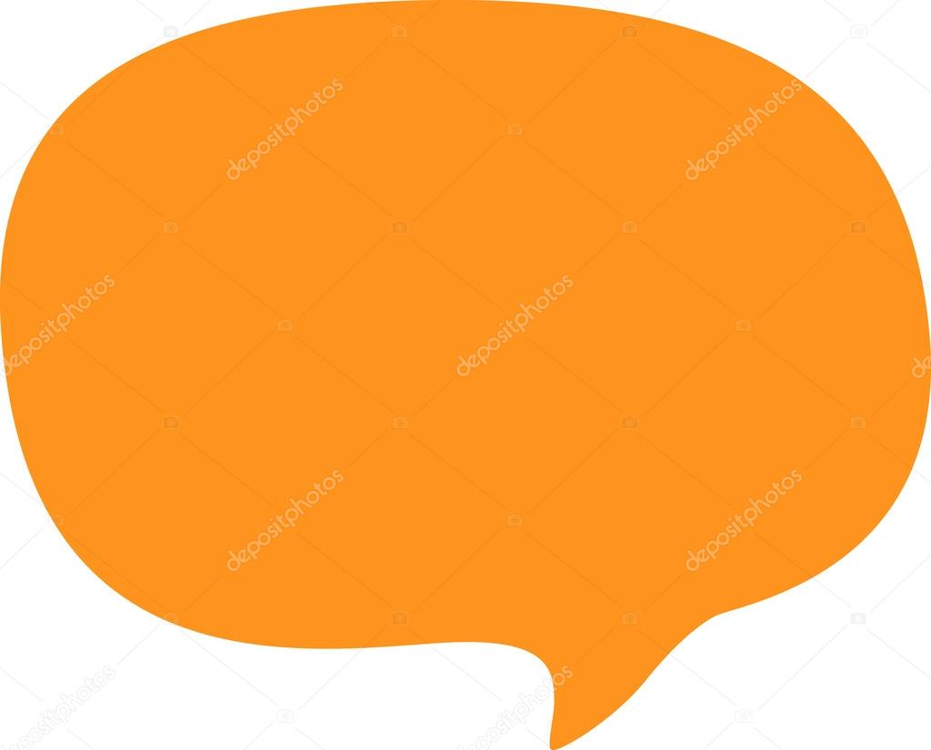 Orange speech bubble