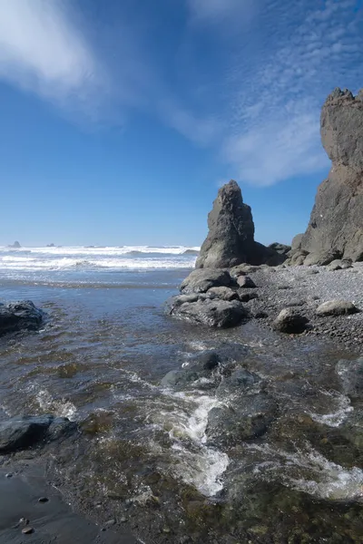 Ruby Beach Usa Září 2021 Vertikální Pohled Mořské Hromady Ruby — Stock fotografie