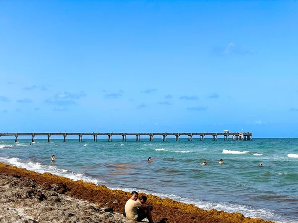 Dania Beach Usa July 2022 Landscape View Dania Beach Ocean — Stock Fotó