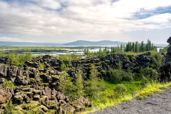 Blskgabygg Iceland July 2022 Landscape View Drowning Pool Drekkingarhylur Located — стокове фото