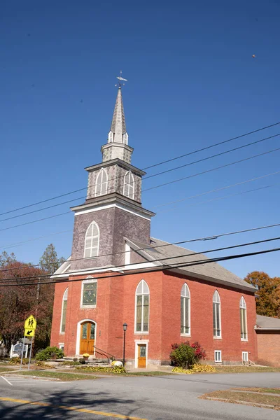 Chester Usa Oct 2022 Vertical View Iconic Brick Chester Baptist — Stock Photo, Image