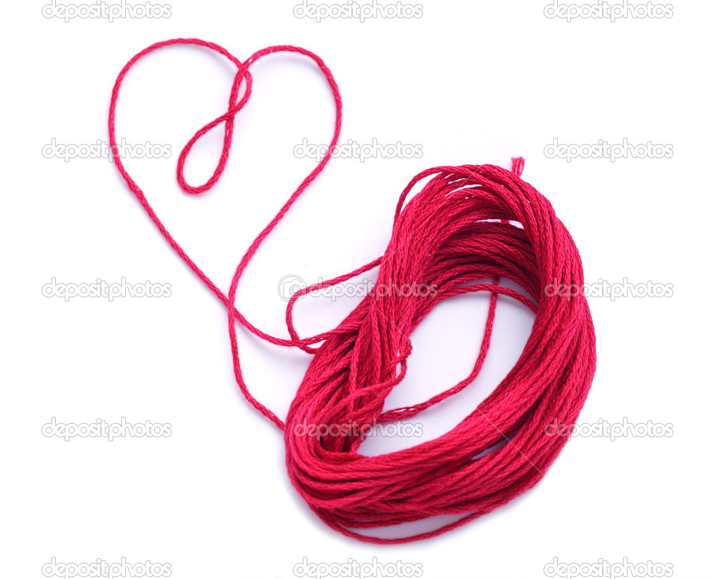 Heart Made of Mouline Threads