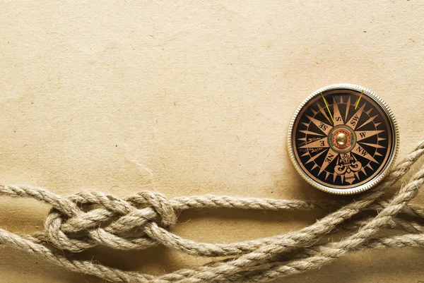 Liny i kompas na stary tło — Zdjęcie stockowe