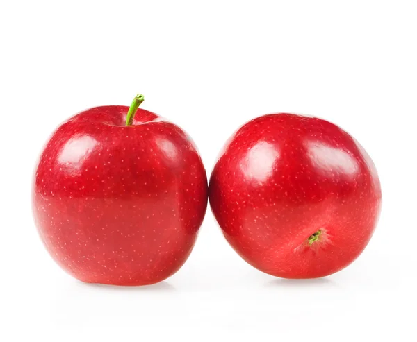 Červená jablka izolovaná na bílém — Stock fotografie