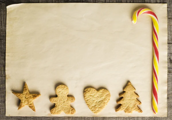 Galletas de Navidad y dulces — Foto de Stock