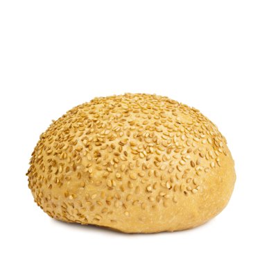 beyaz zemin üzerine susam ile buns