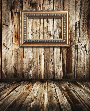 Çerçeve Duvar ile oda iç vintage