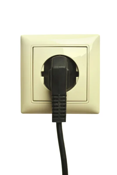 Standart outlet with plug — Stock Photo, Image