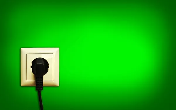 Standart outlet with plug — Stock Photo, Image