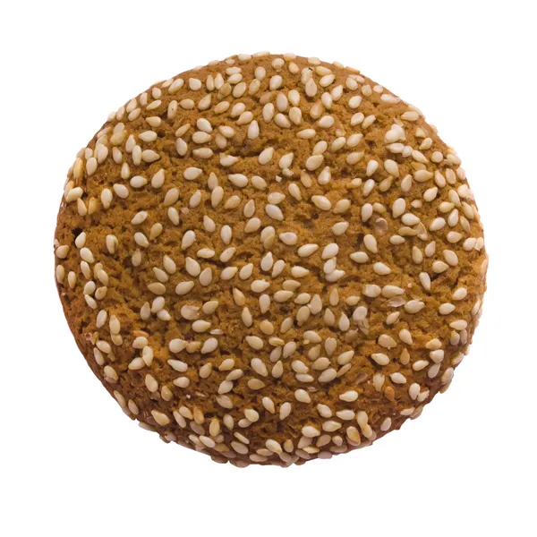 Läckra havremjöl cookie isolerad på vit bakgrund utan en skugga — Stockfoto