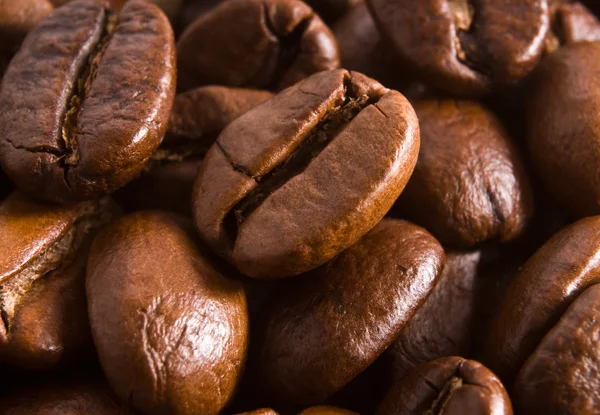 Hnědá káva, close-up — Stock fotografie