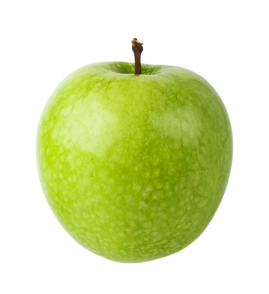 Beyaz arkaplanda yalıtılmış yeşil elma — Stok fotoğraf
