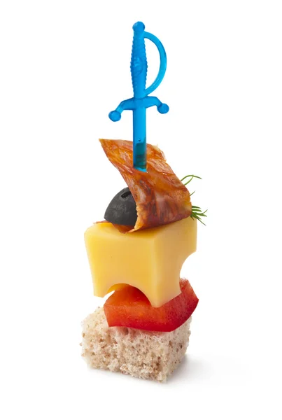 Canapé pequeño aperitivo — Foto de Stock