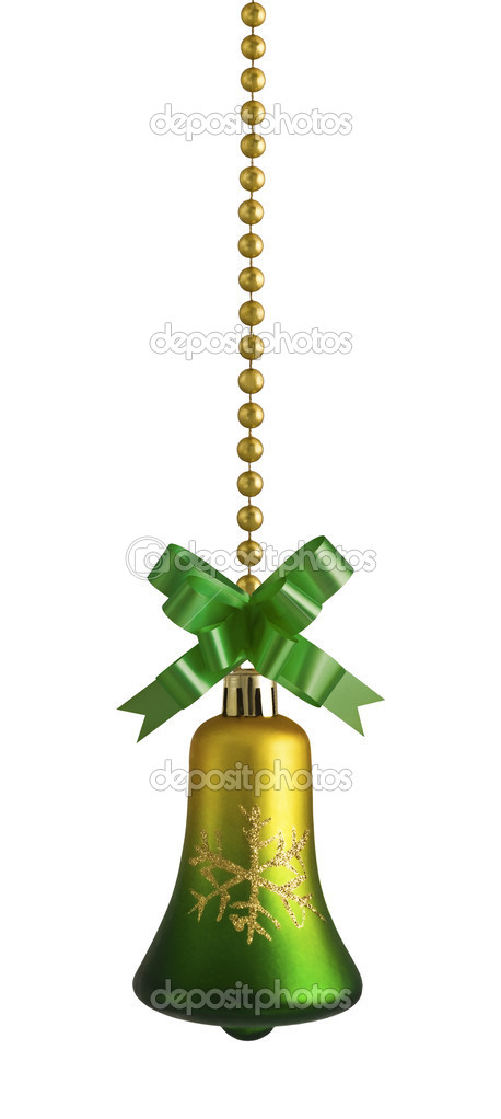 Christmas baubles with curly ribbon on christmas tree