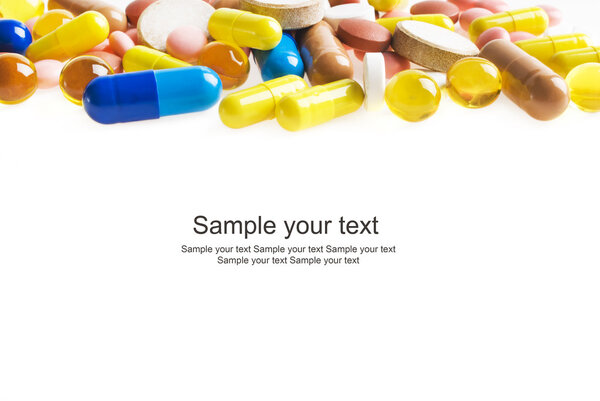 Colorful tablets with capsules