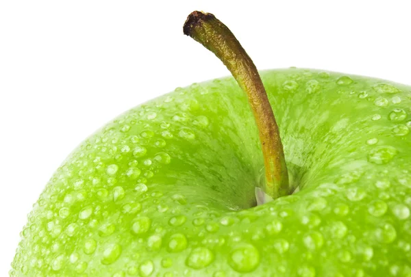 Green apple macro in selective focus Stock Image
