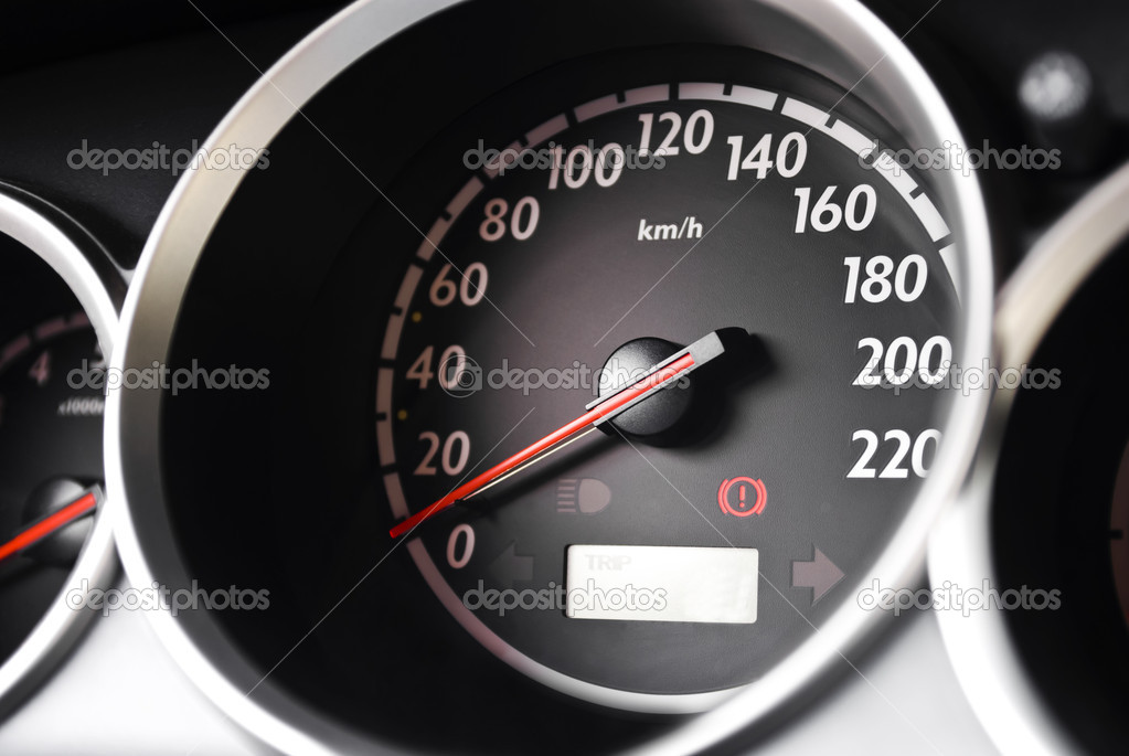 Modern car dashboard closeup