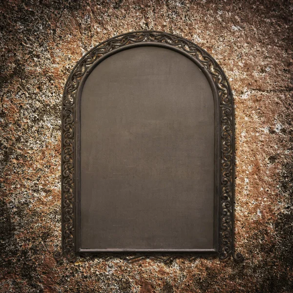 Metal template on a Grunge Background — Stock Photo, Image