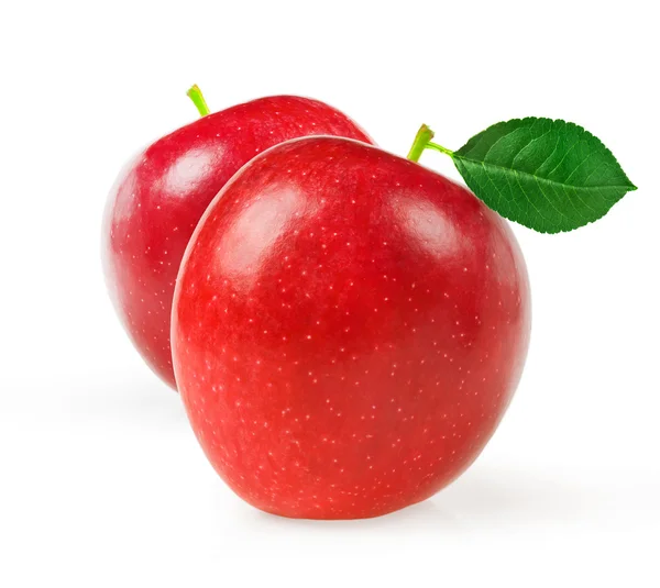 Closeup de frutas de maçã isolado no fundo branco — Fotografia de Stock