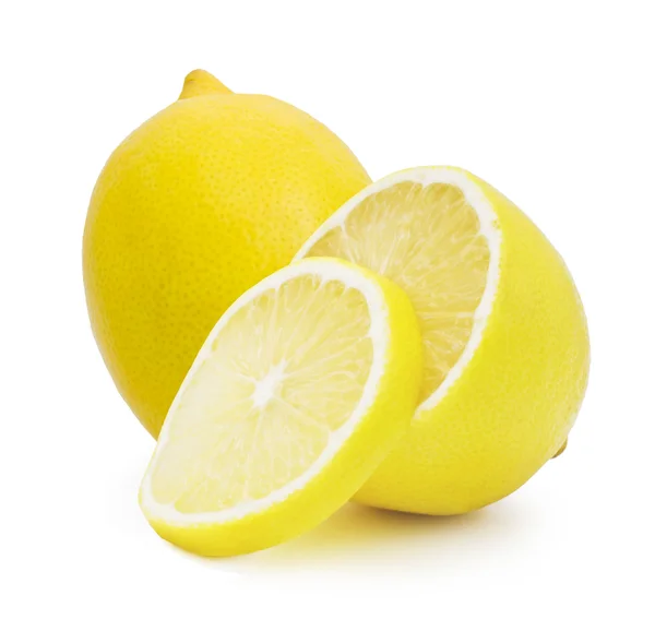 Ripe lemons. Isolated on white background — Stock Photo, Image