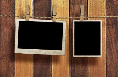 Antik zemin üzerinde eski fotoğrafları