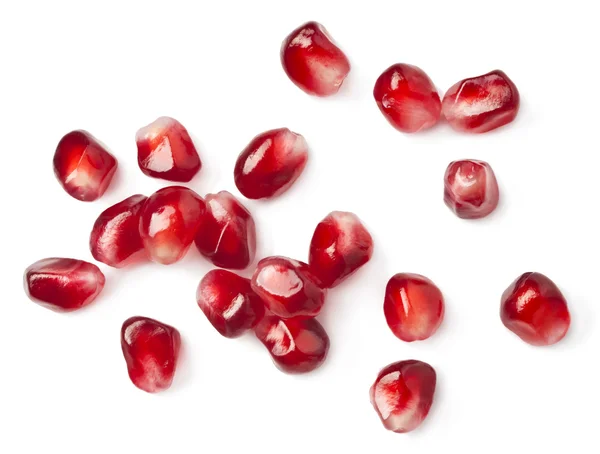 Pomegranate seeds over white background Stock Photo
