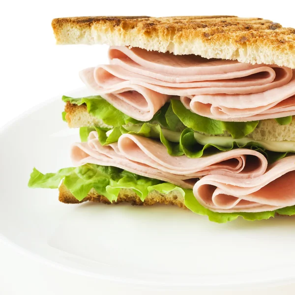 beyaz izole küçük tost sandwich