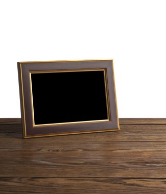 ahşap masa üzerinde eski fotoğraf çerçevesi
