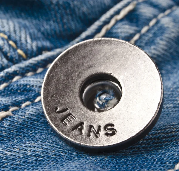 Detalhe de close-up de uma calça azul — Fotografia de Stock