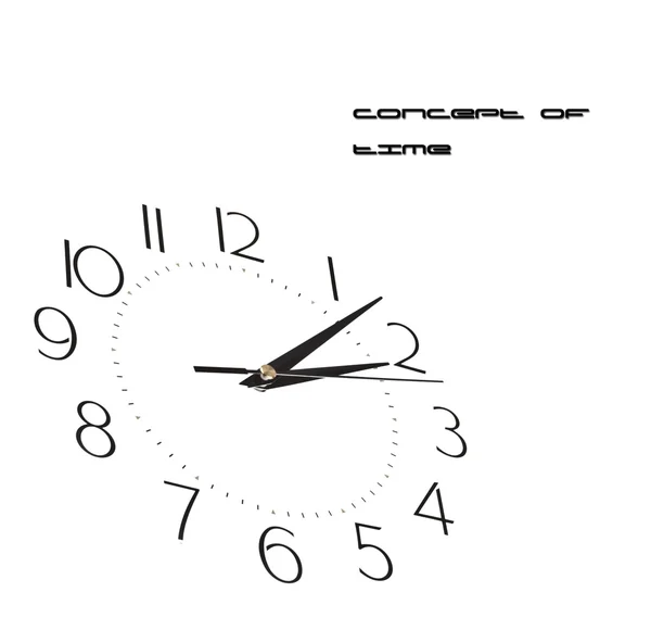 Циферблат часов изолирован на белом фоне - концепция времени — стоковое фото