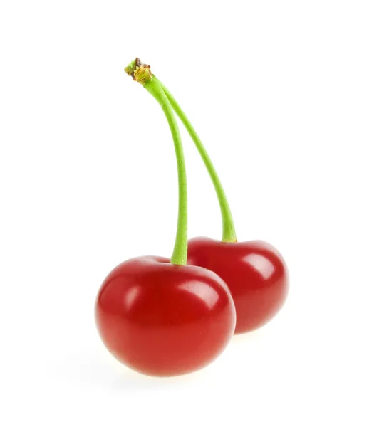 Sweet cherry na białym tle — Zdjęcie stockowe