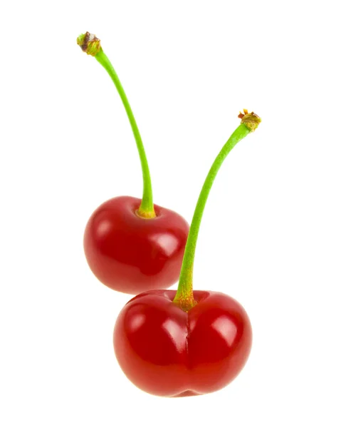 Sweet cherry na białym tle — Zdjęcie stockowe