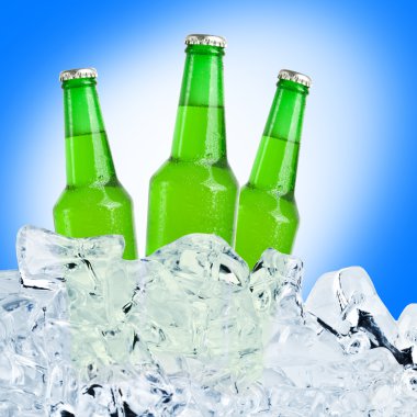 Bira buzun içinde.
