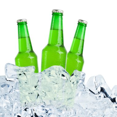 Bira buzun içinde.