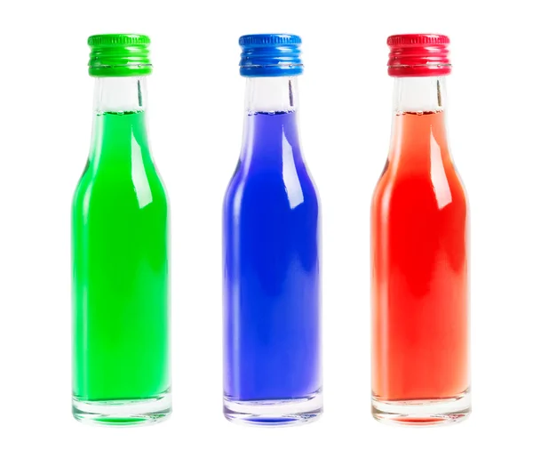 Яркие красочные бутылки — стоковое фото