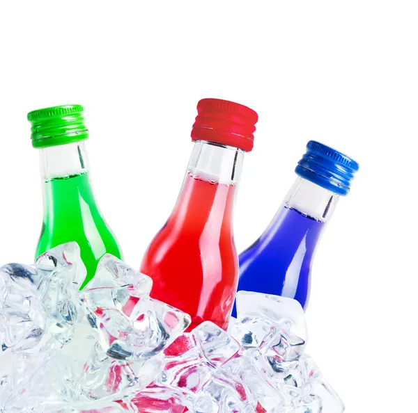 Bottles On Ice Stock Image