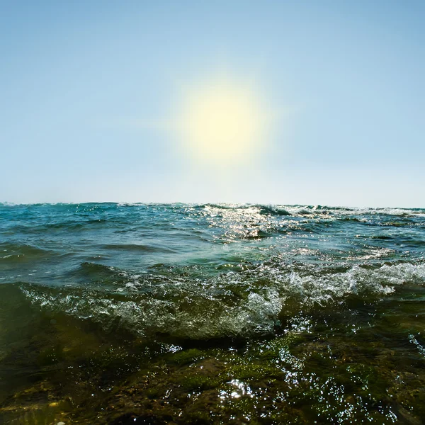 Vlny na hladině oceánu — Stock fotografie