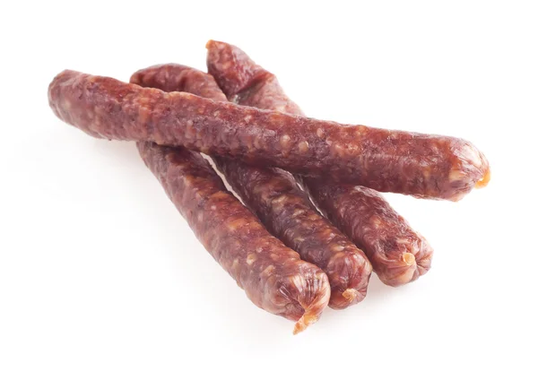 Delicious smoked sausages — Stock Photo, Image