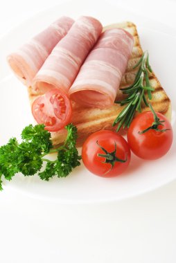 rosemary ile jambon dilimleri