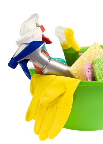 Brightly colored sponges with brush — Stock Photo, Image