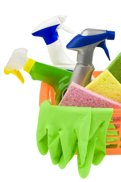 Brightly colored sponges with brush — Stock Photo, Image